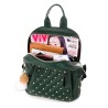 Leather backpack - with decorative studs - large capacityBackpacks