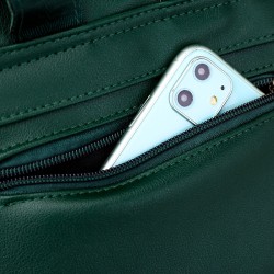 Leather backpack - with decorative studs - large capacityBackpacks