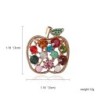 Apple shaped brooch with crystalsBrooches
