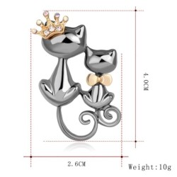 Double cats broochBrooches