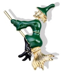Witch on the broom - broochBrooches