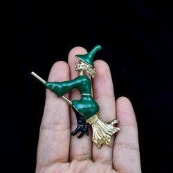 Witch on the broom - broochBrooches