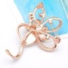 Pink opal flower with crystals - elegant broochBrooches