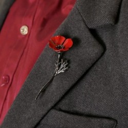 Red four leaf clover - elegant broochBrooches