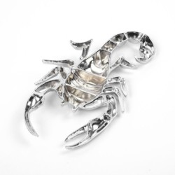 Silver scorpion - metal emblem - car stickerStickers