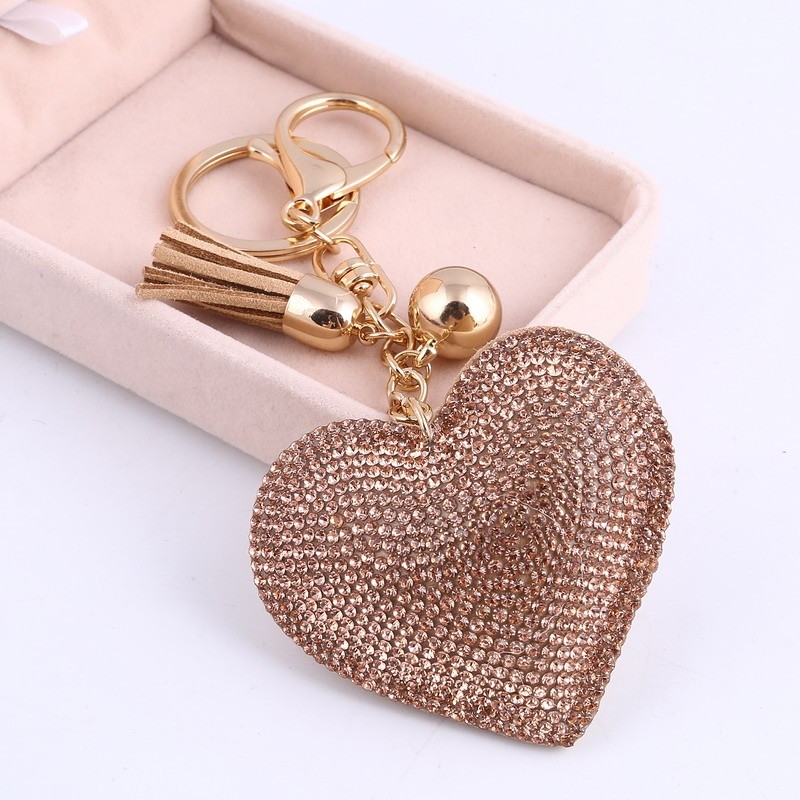 Crystal heart - metal keychainKeyrings