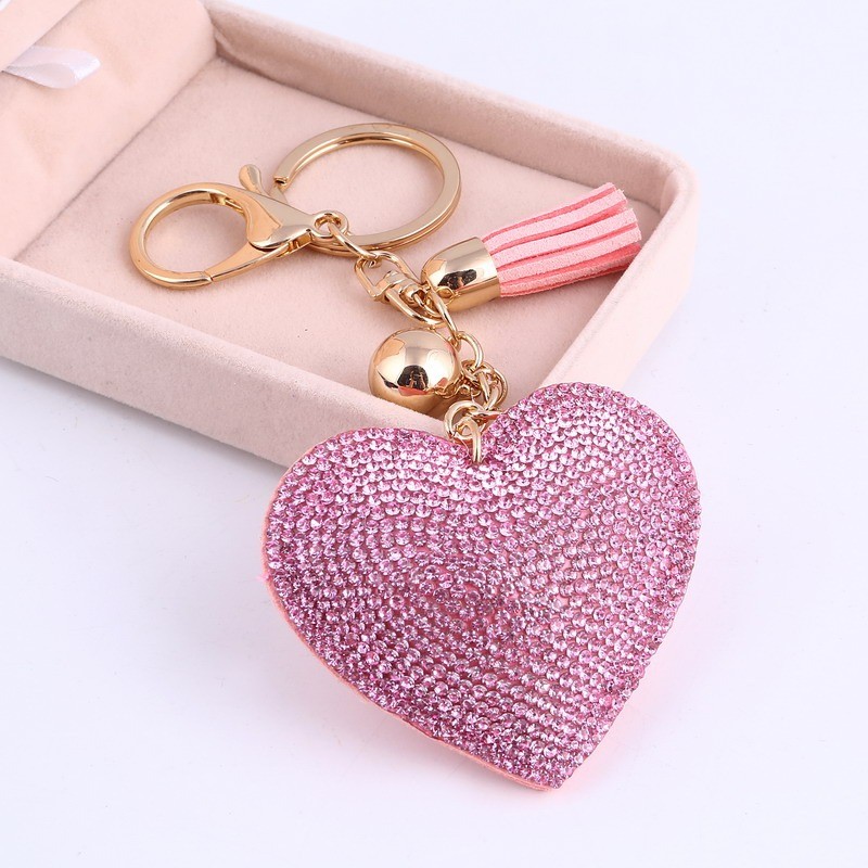 Crystal heart - metal keychainKeyrings