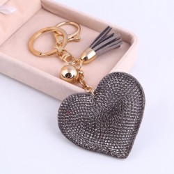 Crystal heart - metal keychainKeyrings