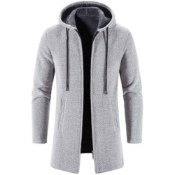 Elegant warm pullover - long hooded sweaterJackets