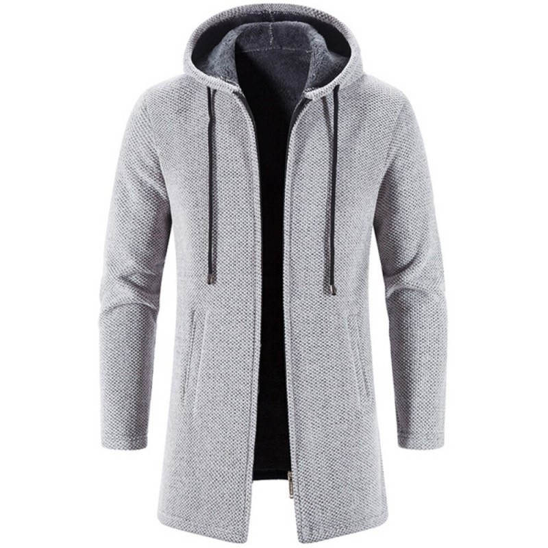 Elegant warm pullover - long hooded sweaterJackets