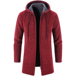 Elegant warm pullover - long hooded sweaterJackets