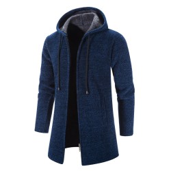 Elegant warm pullover - long hooded sweaterJackets