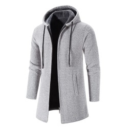 Elegant warm pullover - long hooded sweaterJackets