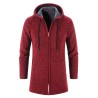 Elegant warm pullover - long hooded sweaterJackets