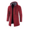 Elegant warm pullover - long hooded sweaterJackets