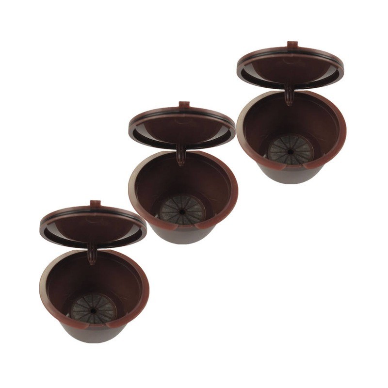 Plastic coffee capsules - refillable - for Dolce Gusto - 3 piecesCoffee ware Plastic coffee capsules - refillable - for Dolce Gusto - 3 piecesCoffee ware