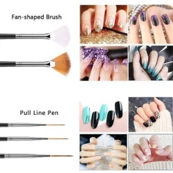 Nail art brushes - with dotting tools - setNail brushes