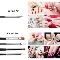 Nail art brushes - with dotting tools - setNail brushes