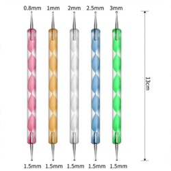 Nail art brushes - with dotting tools - setNail brushes