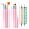 Nail art brushes - with dotting tools - setNail brushes