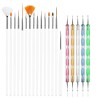 Nail art brushes - with dotting tools - setNail brushes
