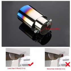 Universal car exhaust pipe - muffler - stainless steel - roasted blueExhaust mufflers