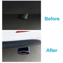 Universal car exhaust pipe - muffler - stainless steel - roasted blueExhaust mufflers