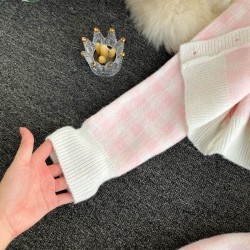 Knitted plaid set - skirt - vest - cardiganDresses