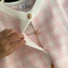 Knitted plaid set - skirt - vest - cardiganDresses