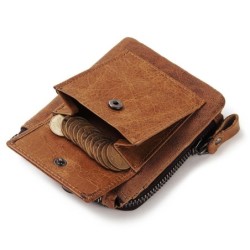 Vintage leather wallet - card / coin holder - large capacityWallets
