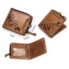 Vintage leather wallet - card / coin holder - large capacityWallets
