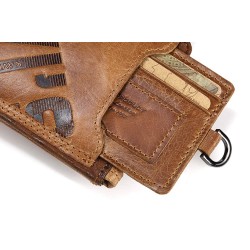 Vintage leather wallet - card / coin holder - large capacityWallets