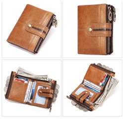 Vintage leather wallet - card / coin holder - large capacityWallets