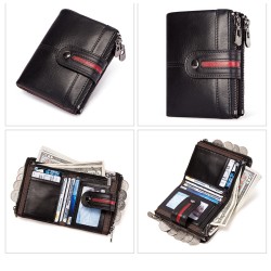 Vintage leather wallet - card / coin holder - large capacityWallets