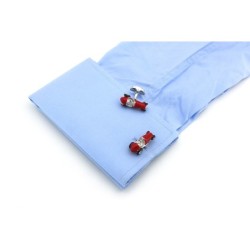 Vintage red car - silver cufflinksCufflinks