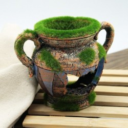 Resin vase with moss - aquarium decorationDecorations