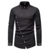 Asymmetrical long sleeve shirt - decorative golden embroideryT-shirts