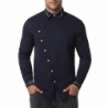 Asymmetrical long sleeve shirt - decorative golden embroideryT-shirts