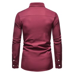 Asymmetrical long sleeve shirt - decorative golden embroideryT-shirts