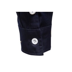 Asymmetrical long sleeve shirt - decorative golden embroideryT-shirts