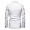 Asymmetrical long sleeve shirt - decorative golden embroideryT-shirts