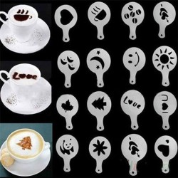 Stencils for coffee - cappuccino - latte - templates - 16 piecesCoffee ware