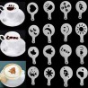 Stencils for coffee - cappuccino - latte - templates - 16 piecesCoffee ware