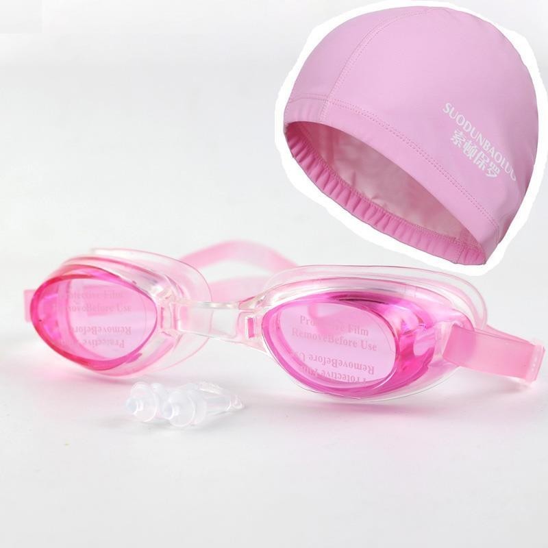 Waterproof swimming hat - goggles - setSwimming
