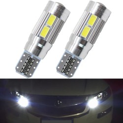 Car bulb - LED - T10 W5W - 10 SMD - 12V - 2 piecesT10