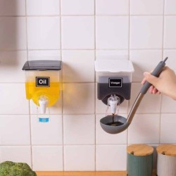 Oil / liquid / vinegar dispenser - transparent container with lid - wall mountedTools
