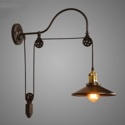 Retro iron wall lamp - adjustable lengthWall lights