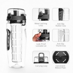 Water bottle / fruit infuser - BPA Free - 800ml / 1000mlWater bottles