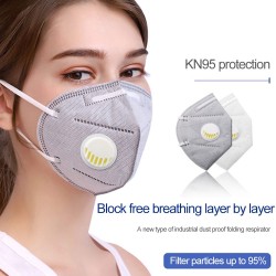 KN95 - PM2.5 - protective mouth / face mask - with air valve - antibacterial - anti coronavirusMouth masks