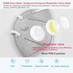 KN95 - PM2.5 - protective mouth / face mask - with air valve - antibacterial - anti coronavirusMouth masks
